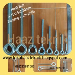 HOOK BOLT 5/16XL5XC20mm putih